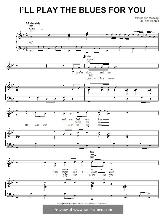 I'll Play the Blues for You: For voice and piano (or guitar) by Jerry Beach