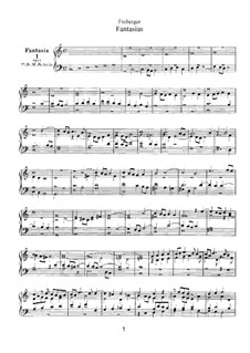 Eight Fantasias, FbWV 201-208: Eight Fantasias by Johann Jacob Froberger
