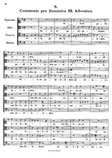 Communio pro Dominica III. Adventus, K.286: Vocal score by Johann Fux