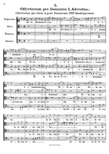 Offertorium pro Dominica I. Adventus. Ad te Domine, K.153: Vocal score by Johann Fux