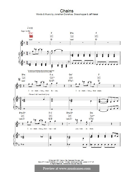 Chains (Mercury Rev): For voice and piano (or guitar) by Jonathan Donahue