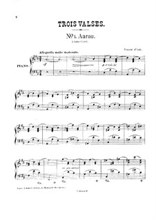 Helvétia. Three Waltzes, Op.17: Complete set by Vincent d' Indy