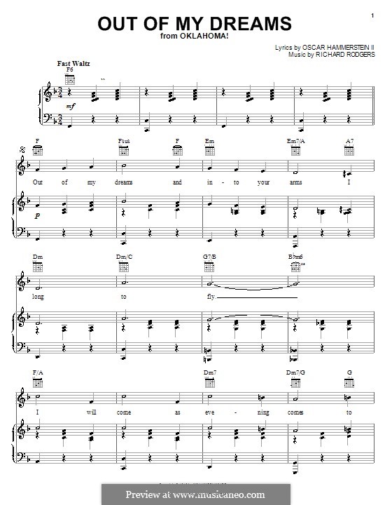 Out of My Dreams (from Oklahoma!): For voice and piano or guitar by Richard Rodgers