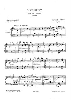 Minuet, Op.65: Minuet by Vincent d' Indy