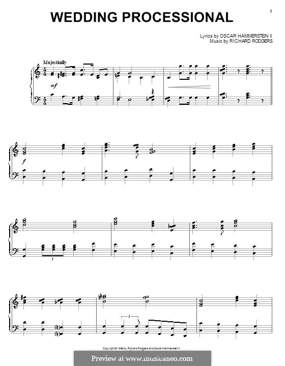 Wedding Processional: For piano by Richard Rodgers