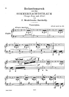 Wedding March: For piano (with fingering) by Felix Mendelssohn-Bartholdy