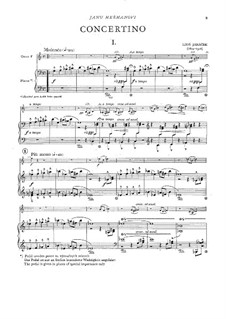 Concertino for Piano and Chamber Ensemble, JW 7/11: Concertino for Piano and Chamber Ensemble by Leoš Janáček