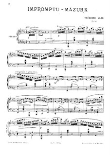Impromptu-Mazurka, Op.120: For piano by Theodore Lack