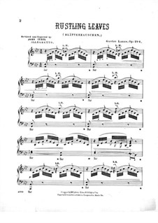 Blätterrauschen (Rustling Leaves), Op.294: For piano by Gustav Lange