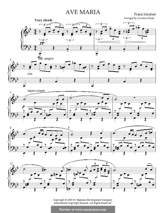 Piano version: For a single performer by Franz Schubert