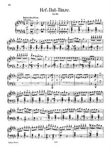 Hofballtänze, Op.161: Für Klavier by Josef Lanner