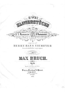 Two Pieces, Op.14: No.1 Romance by Max Bruch