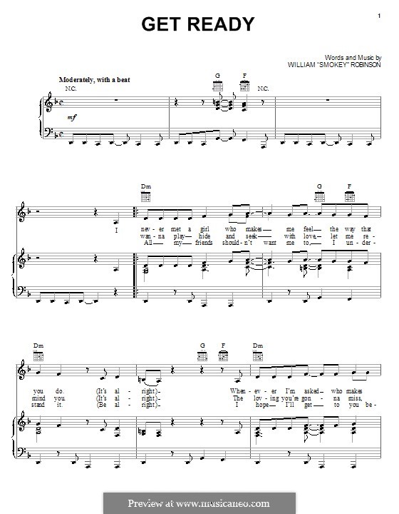 get ready rare earth by smokey robinson sheet music on musicaneo temptations sheet music
