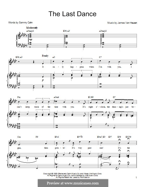 the last dance frank sinatra by j v heusen sheet music on musicaneo dance dance sheet music