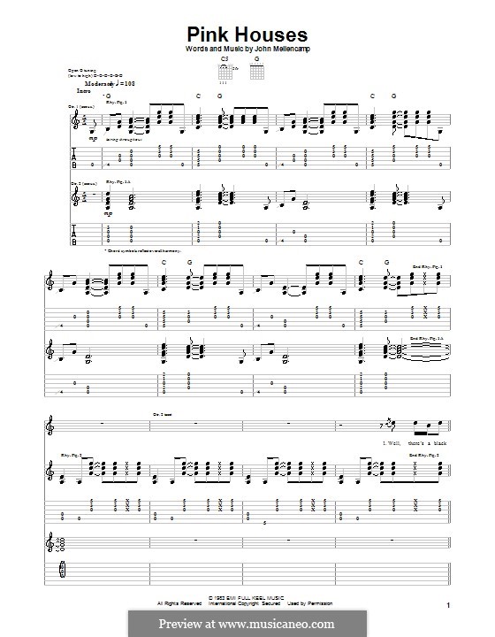 john mellencamp pink houses chords john mellencamp pink houses chords