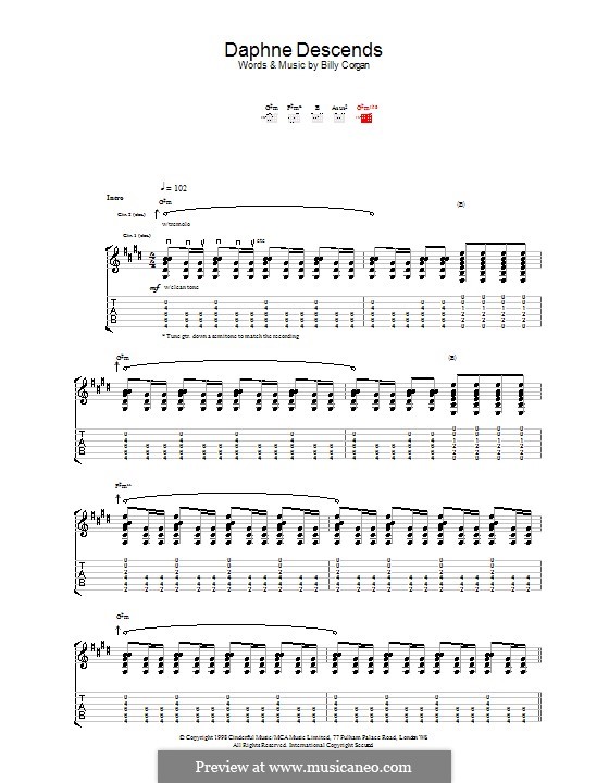 Daphne Descends (The Smashing Pumpkins): For guitar with tab by Billy Corgan