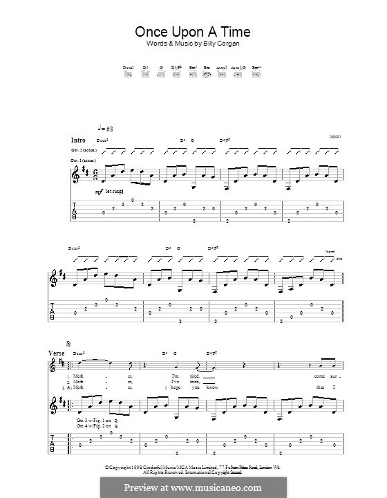 Once Upon a Time (The Smashing Pumpkins): For guitar with tab by Billy Corgan