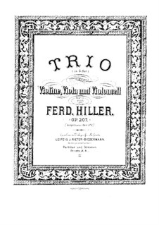 String Trio in C Major, Op.207: Score and parts by Ferdinand von Hiller