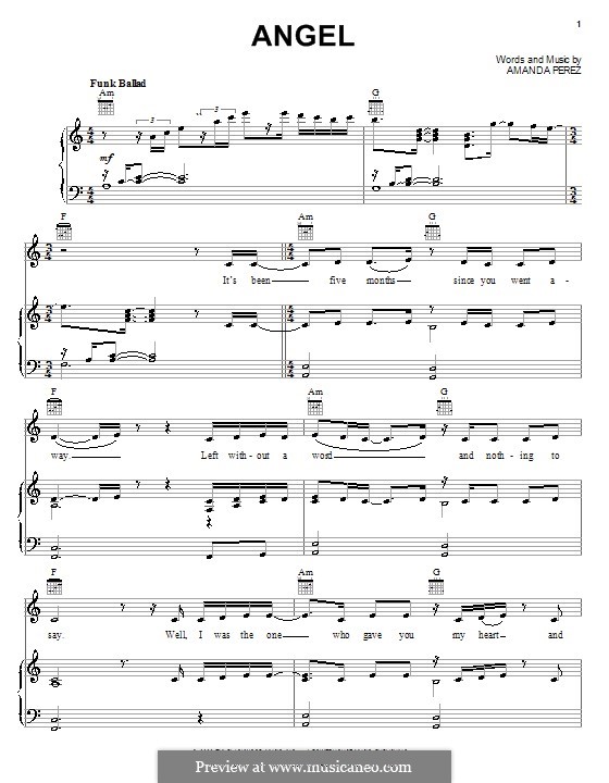 Angel: For voice and piano (or guitar) by Amanda Perez