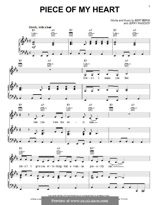 Free Piece Of My Heart by Janis Joplin sheet music