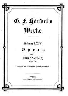 Muzio Scevola, HWV 13: Act III by Georg Friedrich Händel