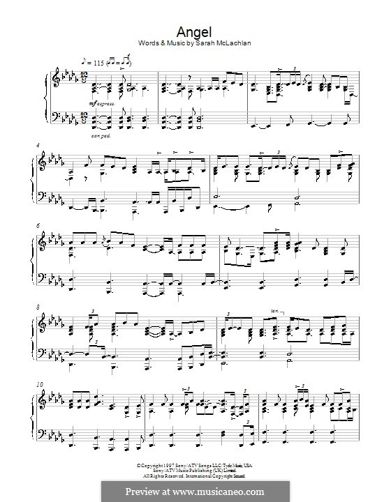 Angel: For piano (George Winston) by Sarah McLachlan