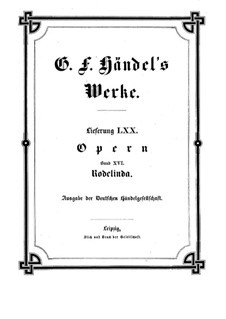 Rodelinda, HWV 19: Full score by Georg Friedrich Händel