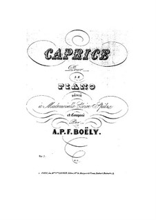 Caprice in A Flat Major, Op.7: For piano by Alexandre Pierre François Boëly