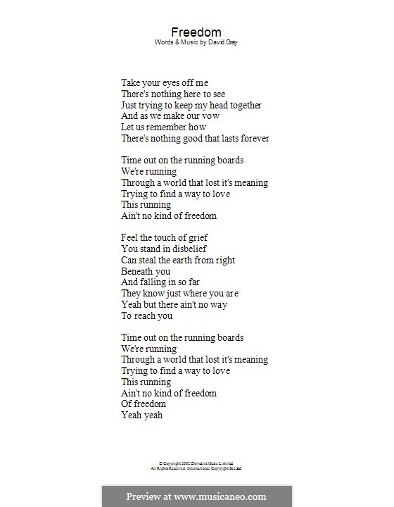 Freedom by D. Gray sheet music on MusicaNeo