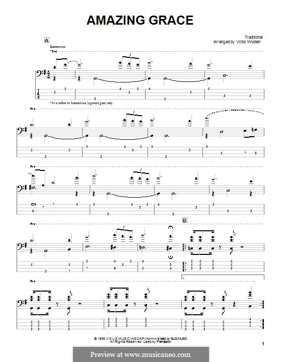For one instrument (printable scores): For bass guitar with tab by folklore