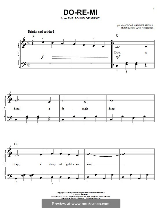 Do-Re-Mi (from The Sound of Music): For easy piano by Richard Rodgers