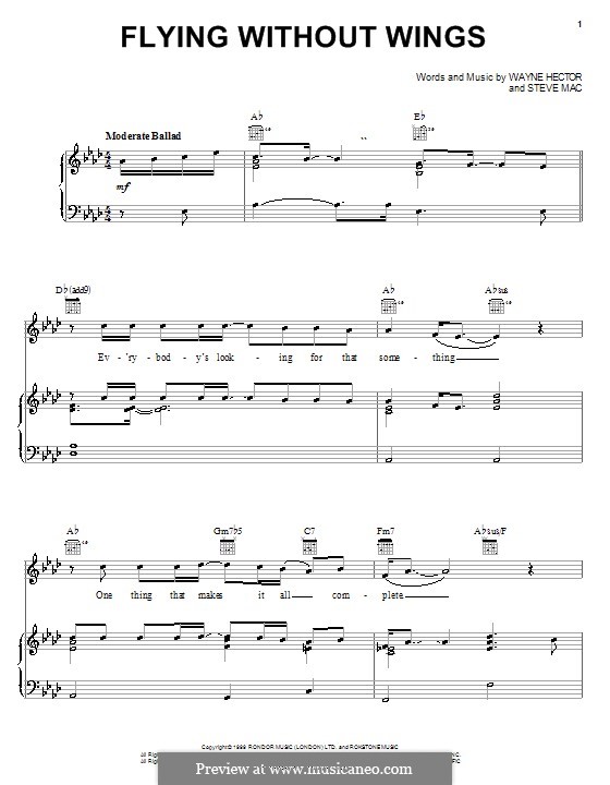 Flying without Wings. Wings Notes. Daniel Padim Flying without Wings Tabs.