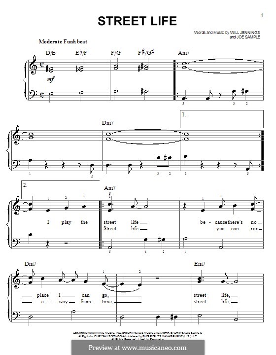 Street Life (The Crusaders) by J. Sample - sheet music on MusicaNeo