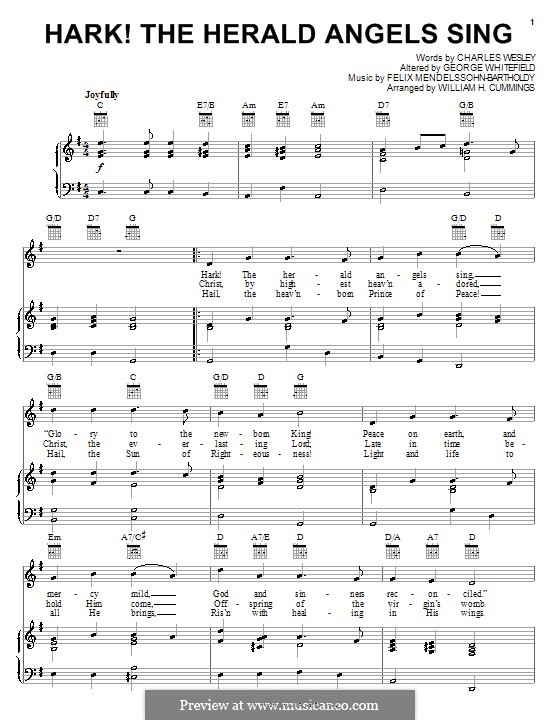 Vocal version: For voice and piano (or guitar) by Felix Mendelssohn-Bartholdy