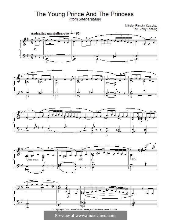 Fragments: Movement III, for piano by Nikolai Rimsky-Korsakov