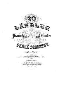 Twenty Ländler: Twenty Ländler by Franz Schubert