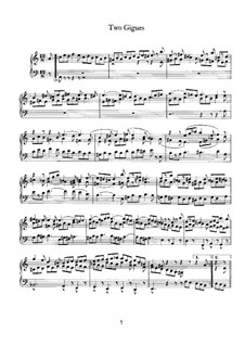 Two Gigues, WoO 4: For piano by Johannes Brahms