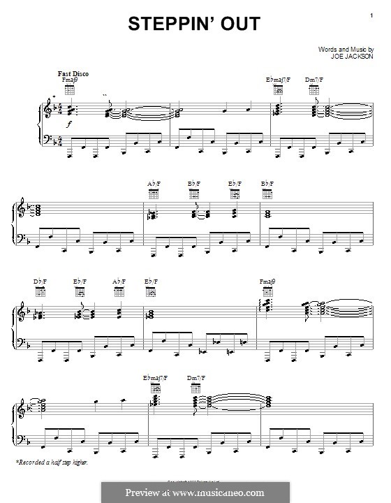 Steppin' Out: For voice and piano (or guitar) by Joe Jackson