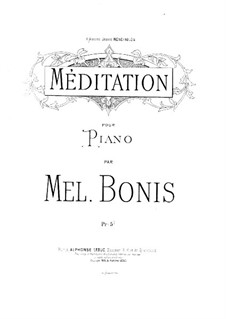 Meditation by M. Bonis - sheet music on MusicaNeo
