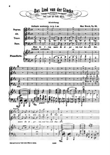 The Lay of the Bell, Op.45: The Lay of the Bell by Max Bruch