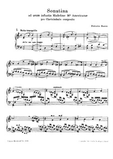 Sonatina for Piano No.3 'Ad usum infantis', BV 268: For a single performer by Ferruccio Busoni