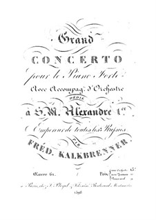 Piano Concerto No.1, Op.61: Piano score by Friedrich Kalkbrenner