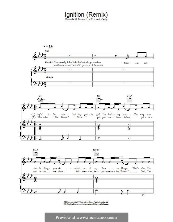 Ignition (Remix): For voice and piano (or guitar) by Robert Kelly
