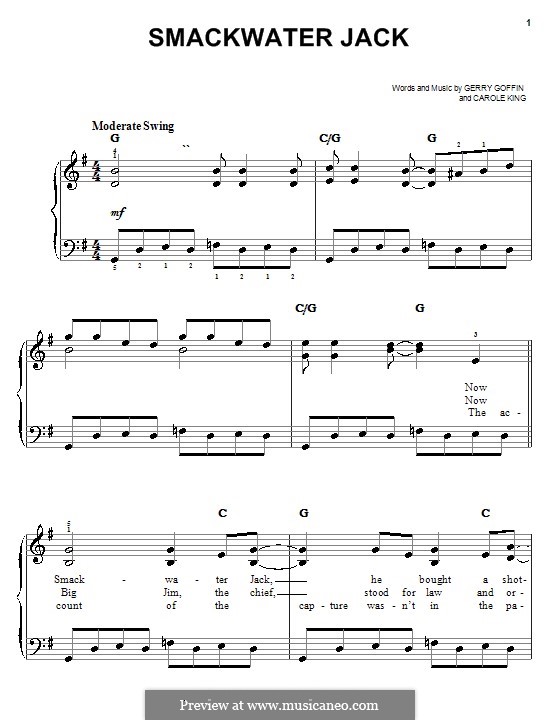 Smackwater Jack: For easy piano by Gerry Goffin