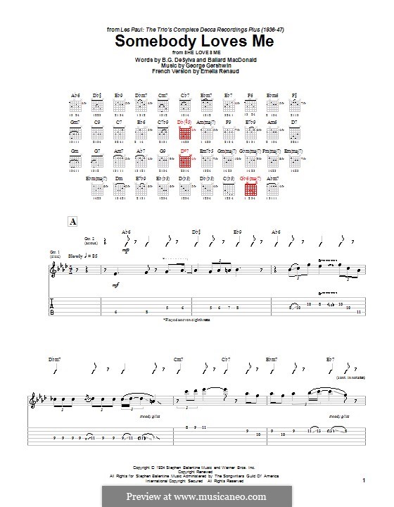 Somebody Loves Me by G. Gershwin - sheet music on MusicaNeo