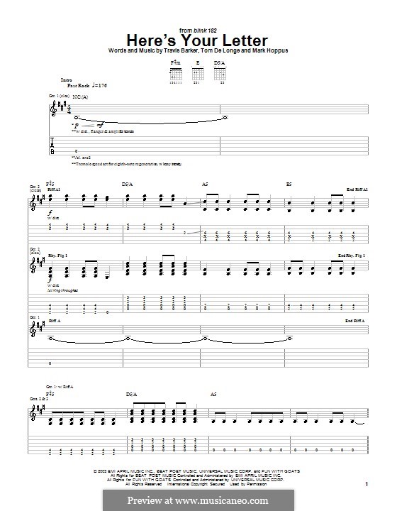 heres your letter blink 182 by m hoppus t delonge t barker blink 182 here s your letter