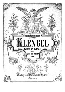 Suite for Cello and Piano, Op.1: Score, solo part by Julius Klengel