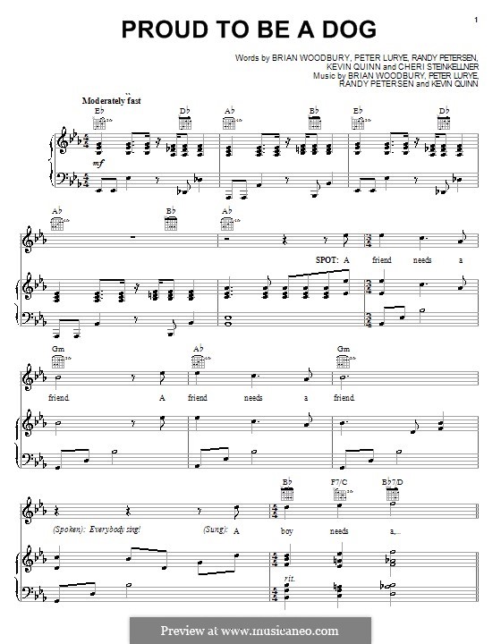 Proud To Be a Dog (from Disney's Teacher's Pet): For voice and piano (or guitar) by Peter Lurye, Randy Petersen