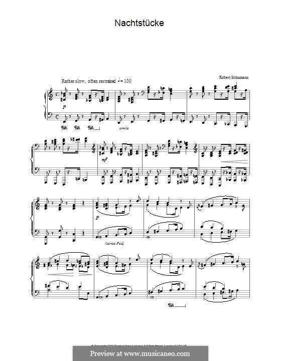 Night Pieces, Op.23: Piece No.1 by Robert Schumann