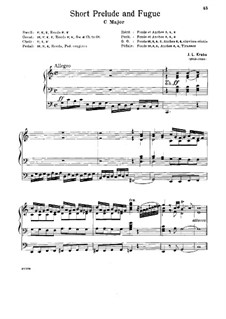 Short Prelude and Fugue: Short Prelude and Fugue by Johann Ludwig Krebs